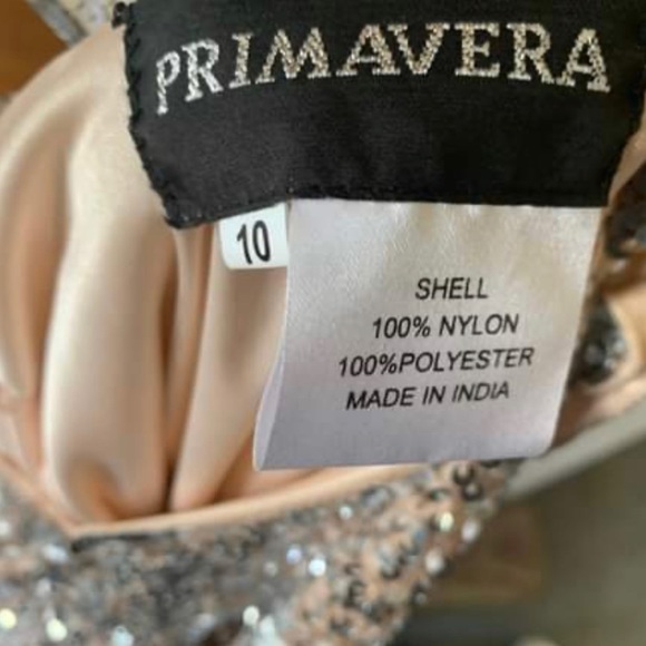 Primavera rose gold sequined prom gown - Picture 3 of 8